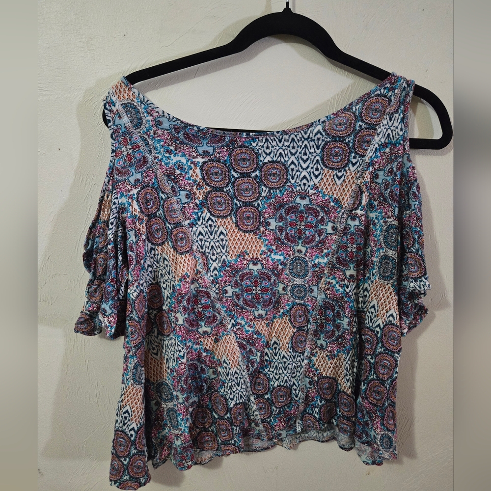 RXB Women's Patterned Off-Shoulder Blouse